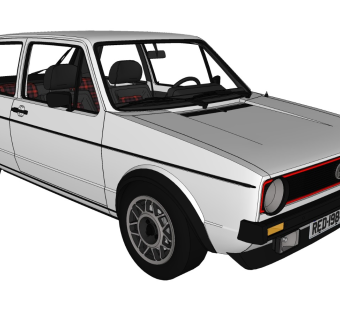 超精细汽车模型 大众 GOLF MK1